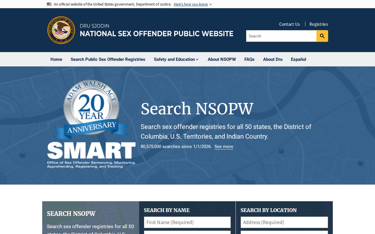 National supplement to Windham County sex offender search